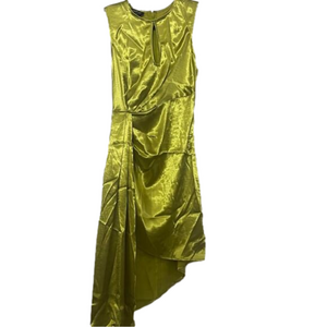 Women's bebe Green Satin Bodycon Dress Size 0